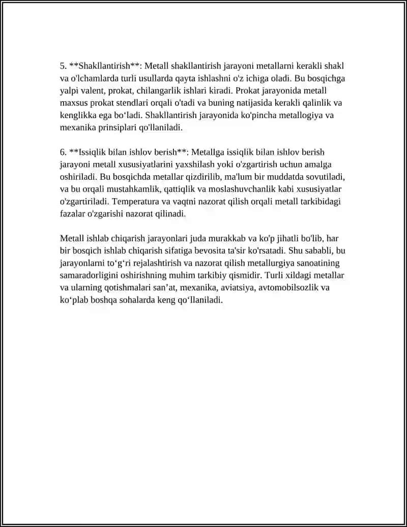 METALL ISHLAB CHIQARISH TEXNOLOGIYASINING ASOSLARI 4