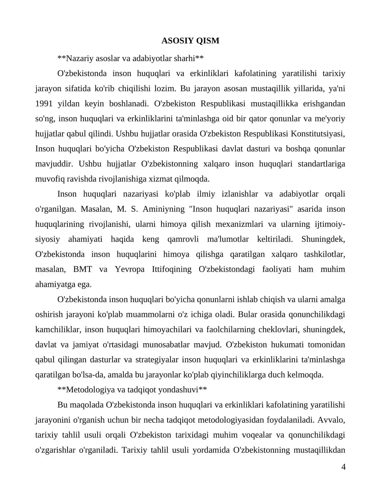 O'zbekistonda inson huquqlari va erkinliklari kafolatlari tarixi 4