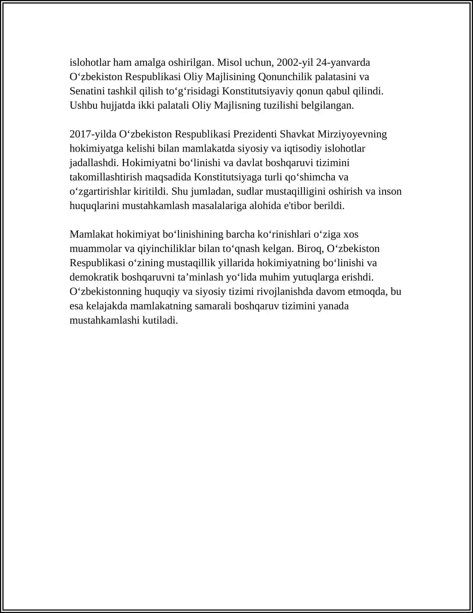Oʻzbekistonda hokimiyatni boʻlinishi 4