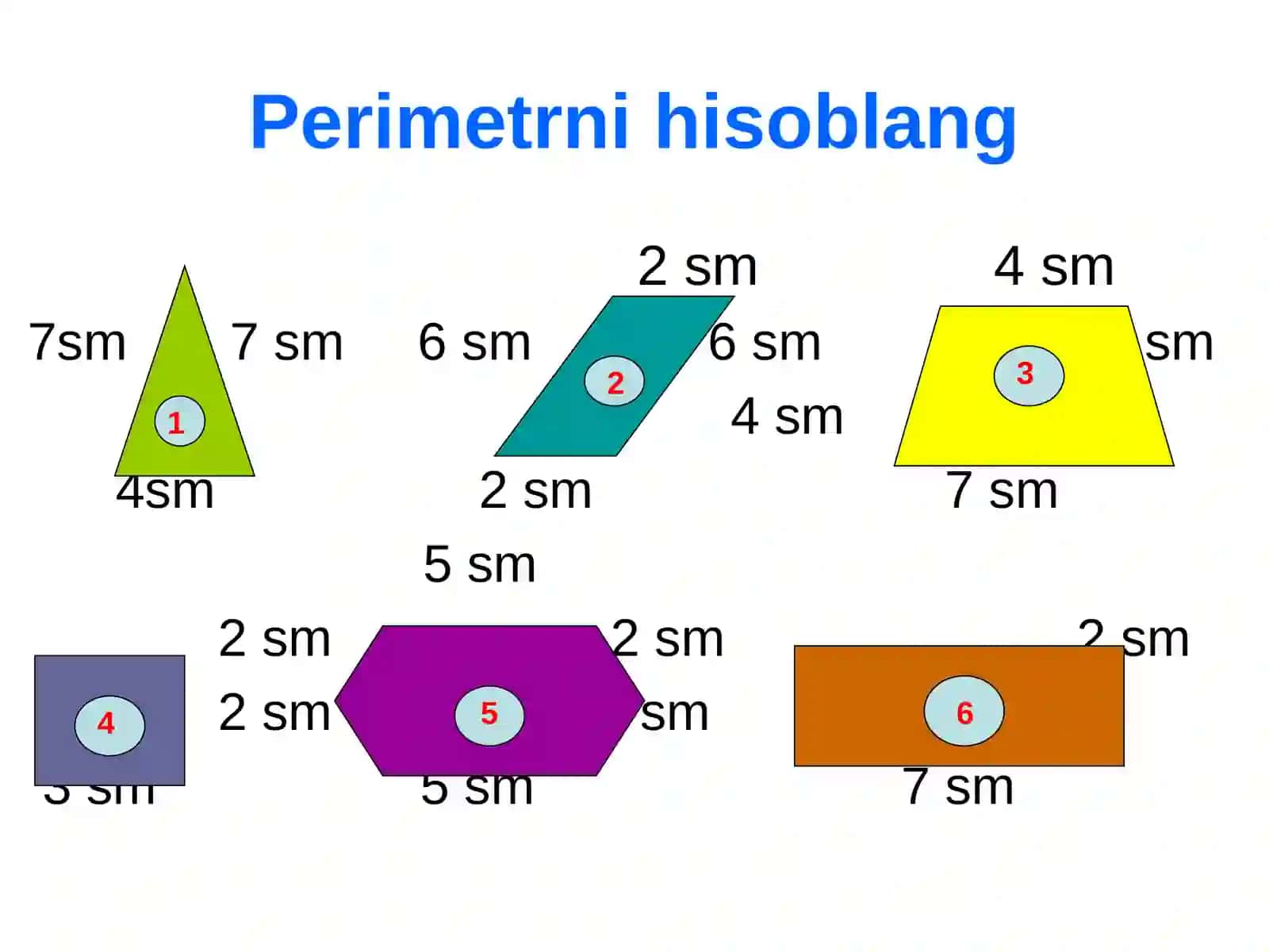 “KO’PBURCHAKNING PERIMETRI” 3-sinf matematika fanidan dars ishlanma. 4