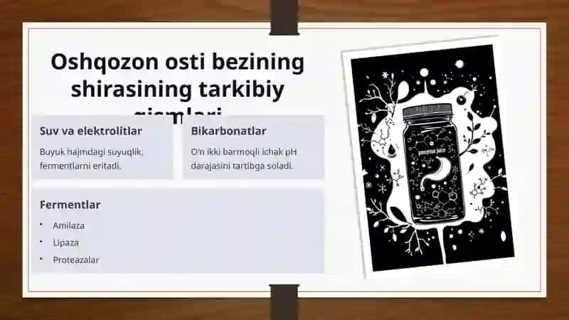 Oshqozon osti bezi shirasi tarkibi va ahamiyati 4