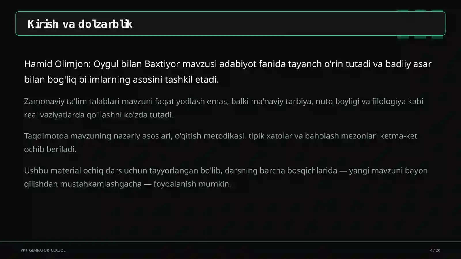 Hamid Olimjon: Oygul bilan Baxtiyor (5-sinf) 4