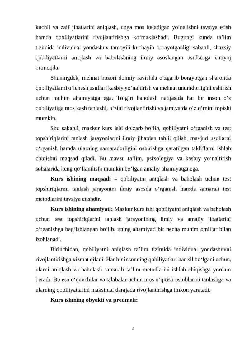 KURS ISHI "Himoyaga tavsiya etilsin" 4
