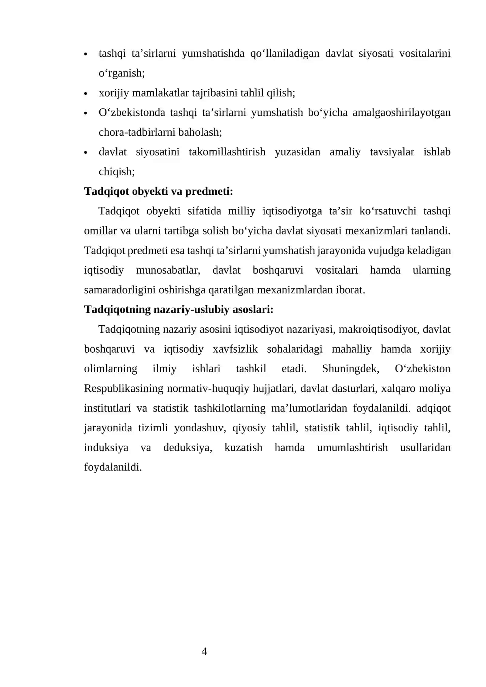 TASHQI TASIRLARNI YUMSHATISH BO‘YICHA DAVLAT SIYOSATI 4