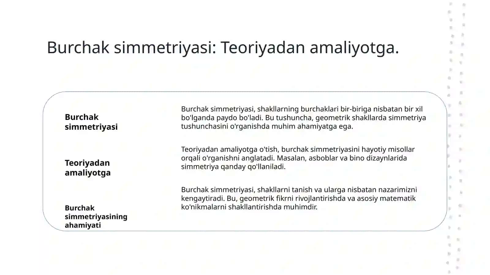Shakllarni burish va simmetriya 4