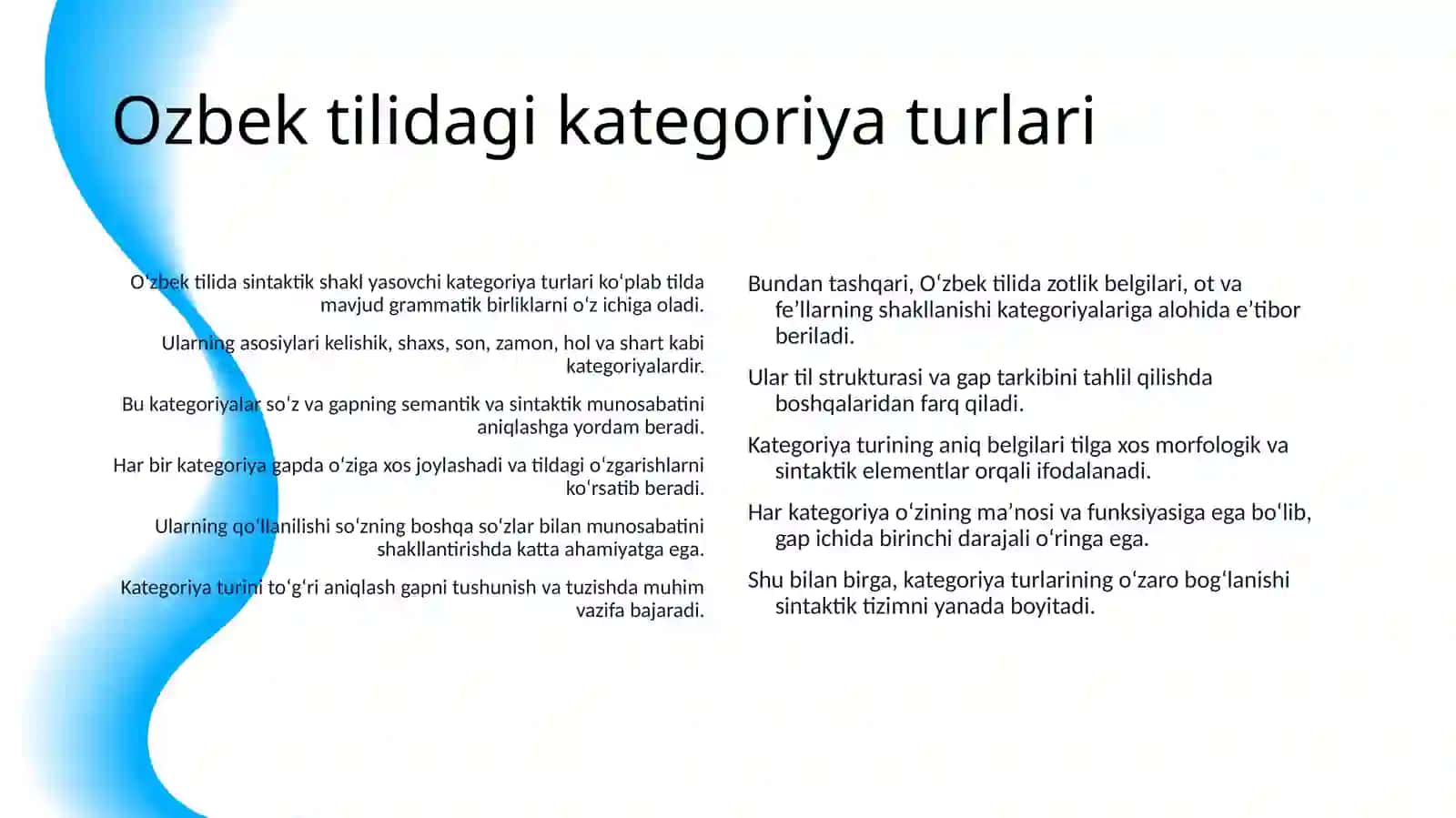 OZBEK TILIDA SINTAKTIK SHAKL YASOVCHI KATEGORIYALAR 4