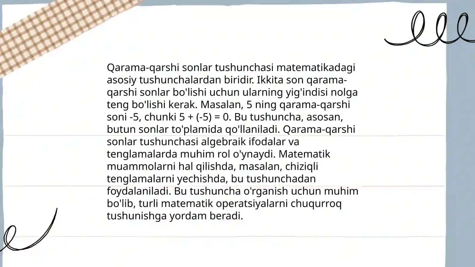 Toʻgʻri, qarama-qarshi va qoʻshimcha sonlar kodi 4