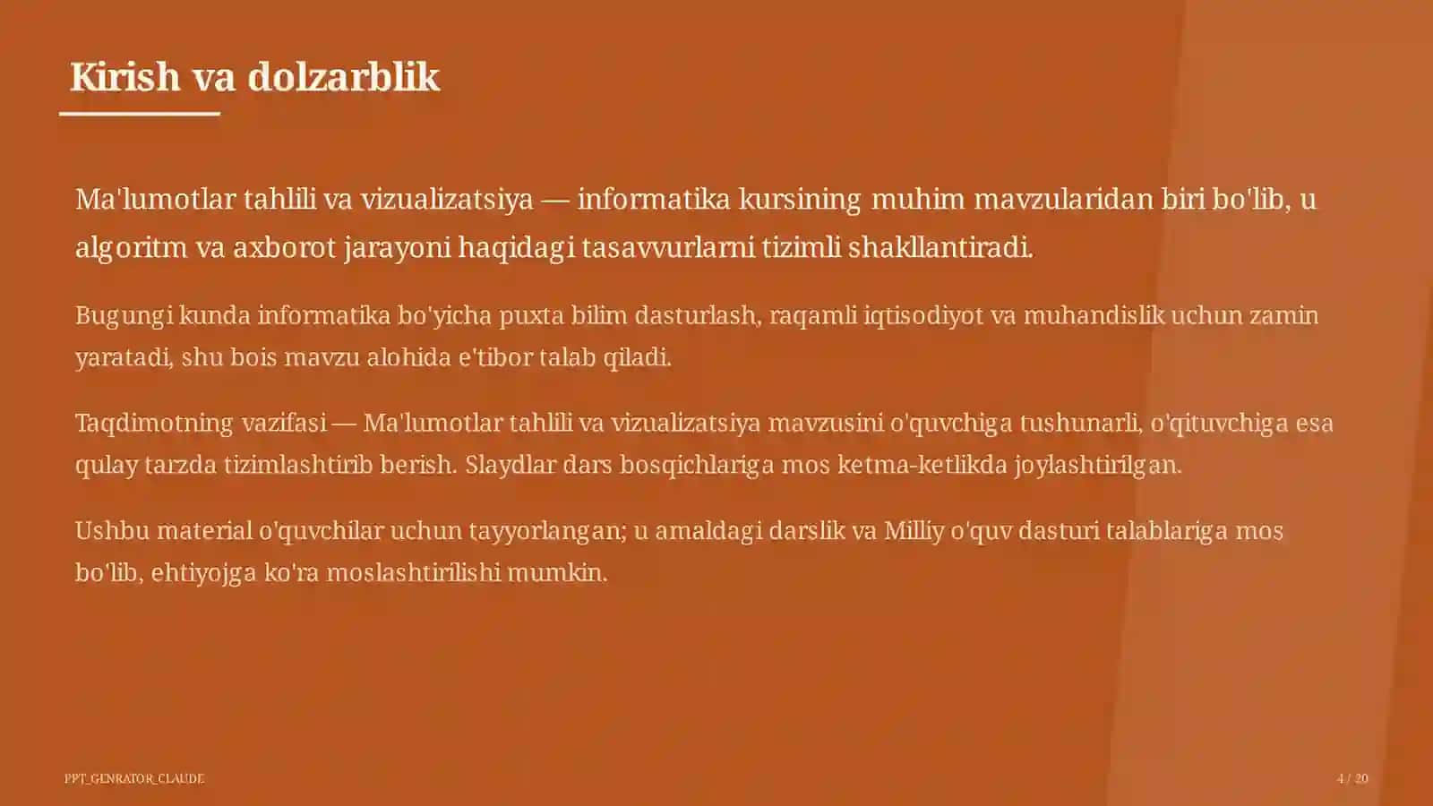 Ma'lumotlar tahlili va vizualizatsiya (11-sinf) 4