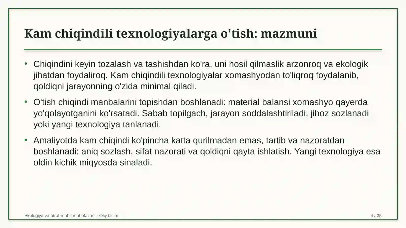 turistik transport xizmatida kam chiqindili texnologiyalarga o'tish 7090 4
