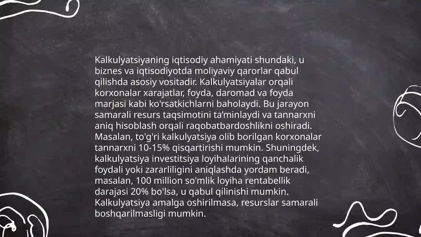 Kalkulyatsiyaning mohiyati, ahamiyati va vazifalari 4