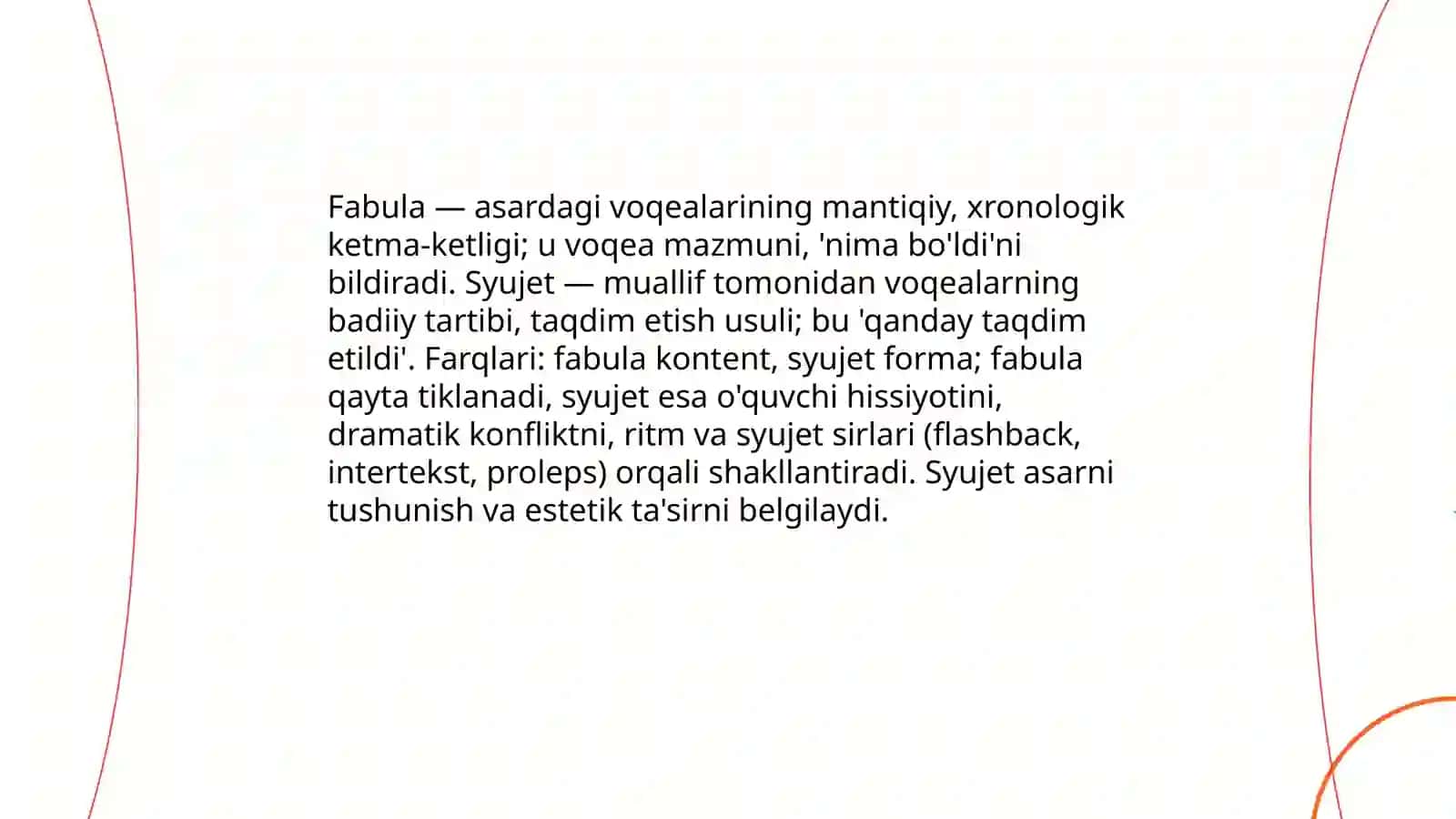 Syujetning ta'rifi va mohiyati 4