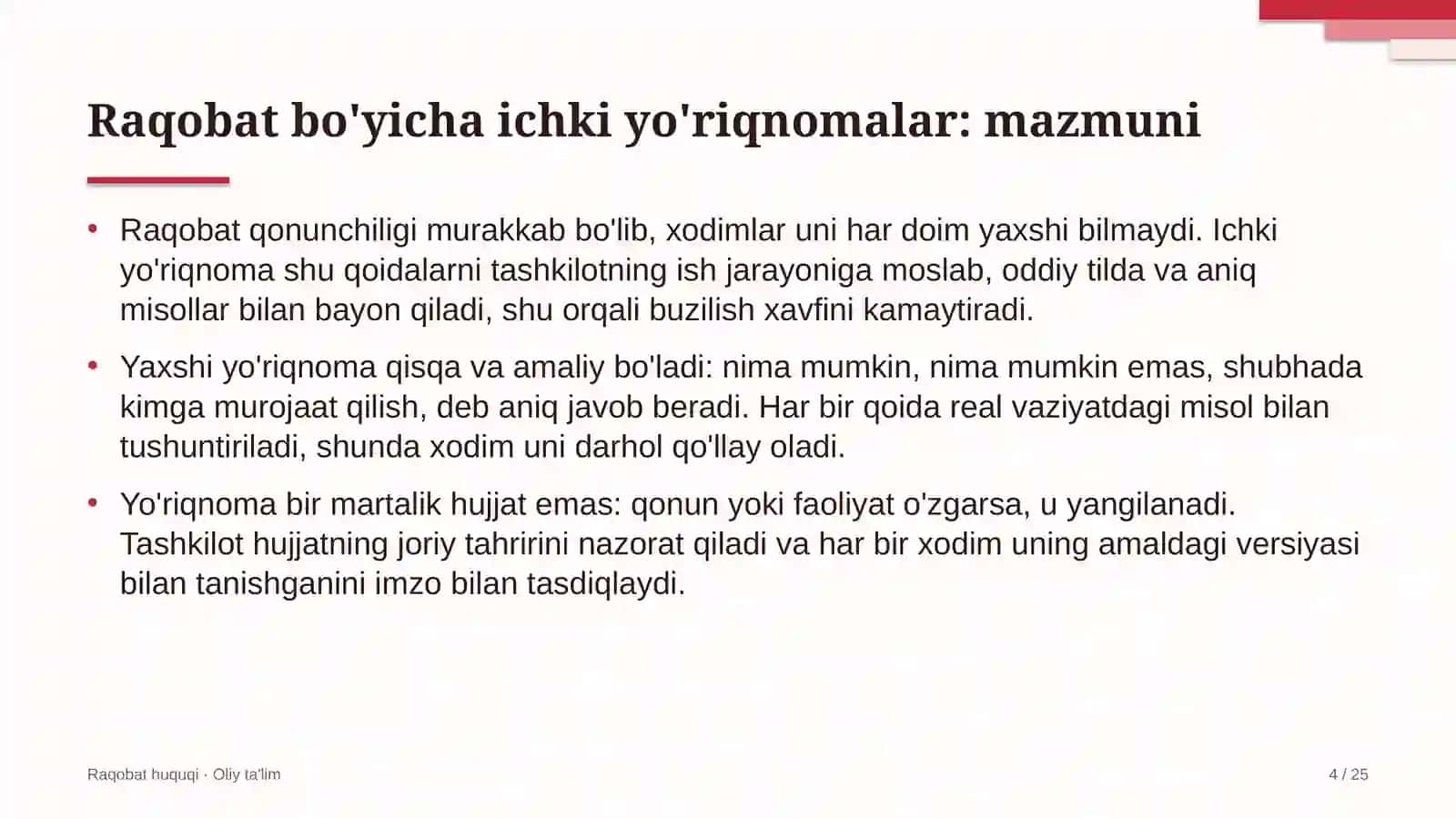 santexnika montaj ishlarida raqobat bo'yicha ichki yo'riqnomalarni ishlab chiqish 3473 4