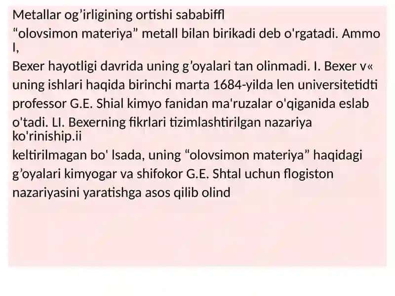 FLOGISTONNAZARIYASI. A. LAVUAZENINGFLOGISTON NAZARIYASIGA QARSHI KURASHI 4