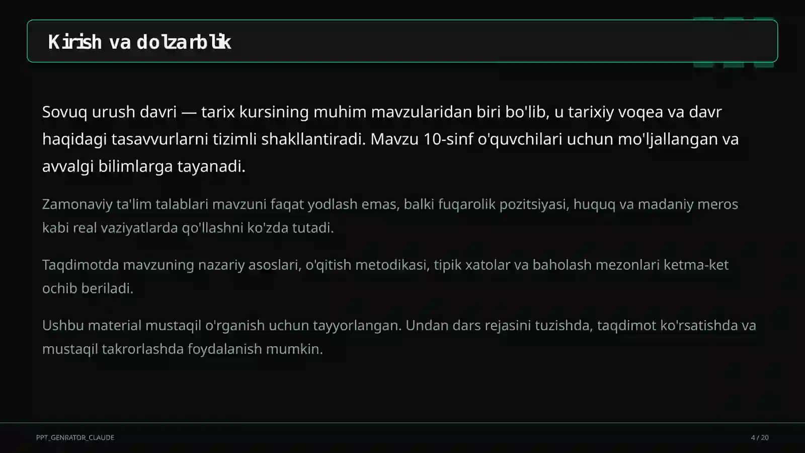 Sovuq urush davri (10-sinf) 4