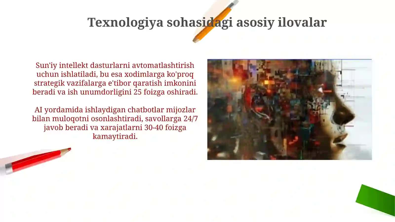 Sun'iy intellektning texnika sohasida qoʻllanilishi 4