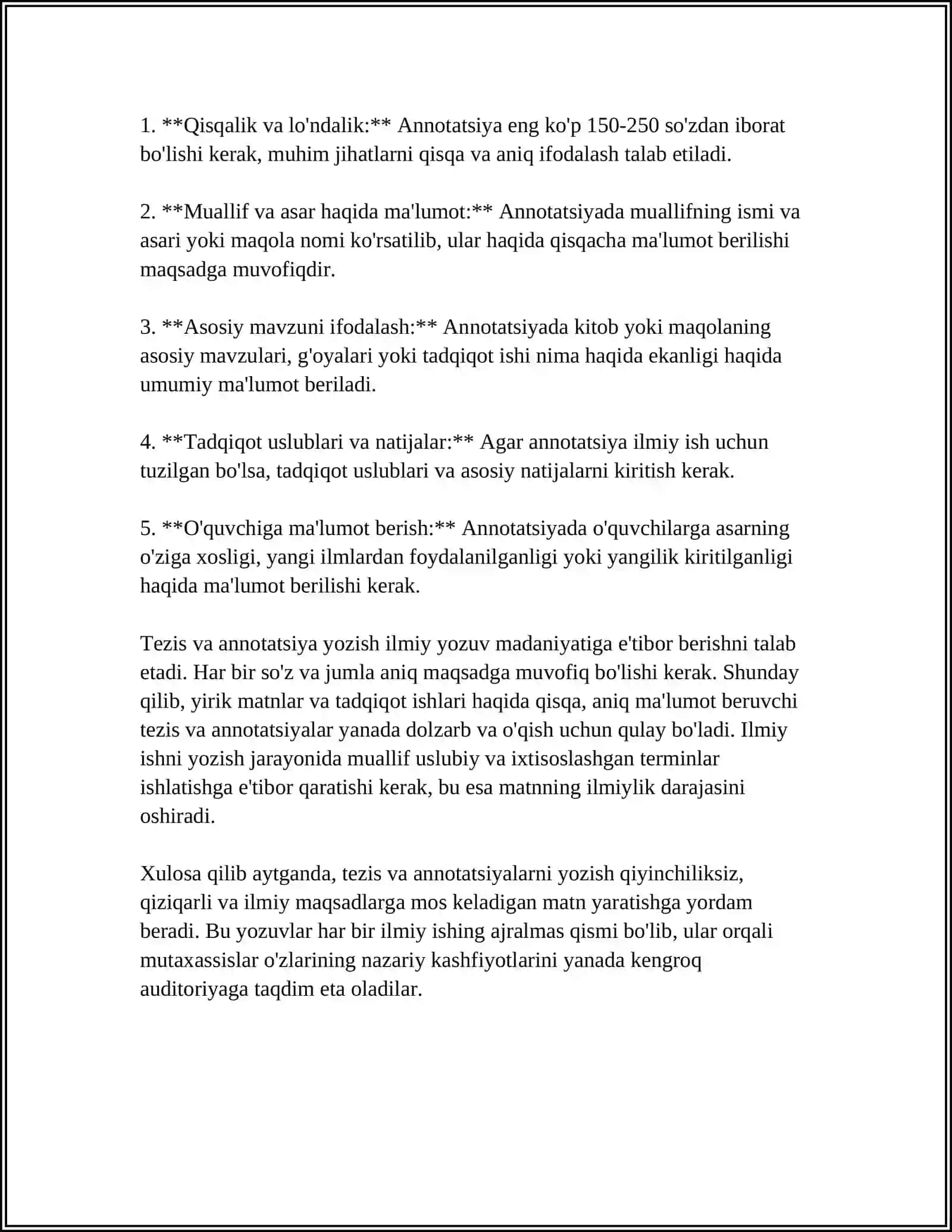 TEZIS VA ANNOTATSIYA YOZISH 4