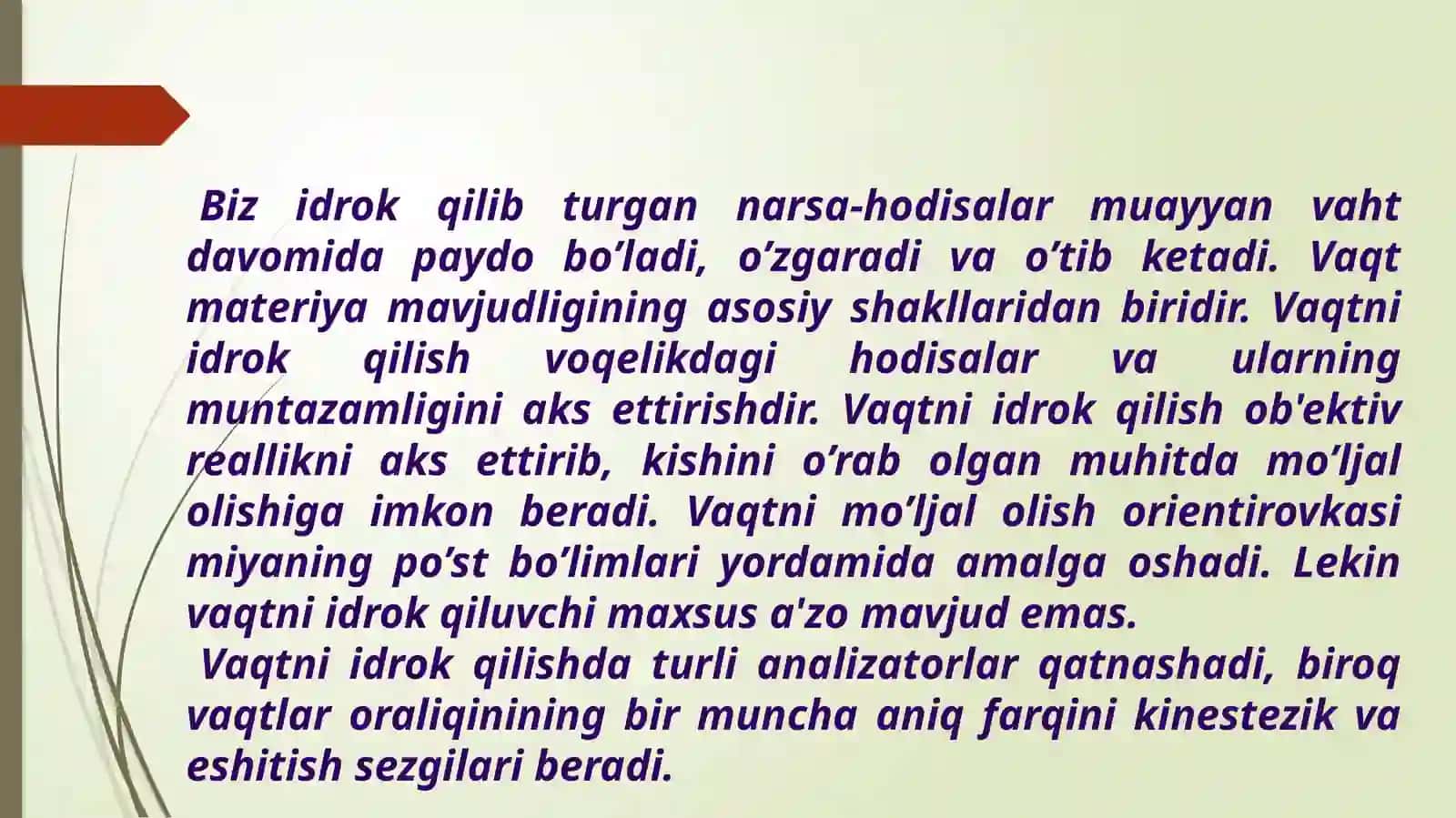 Psixologik vaqt idroki 4