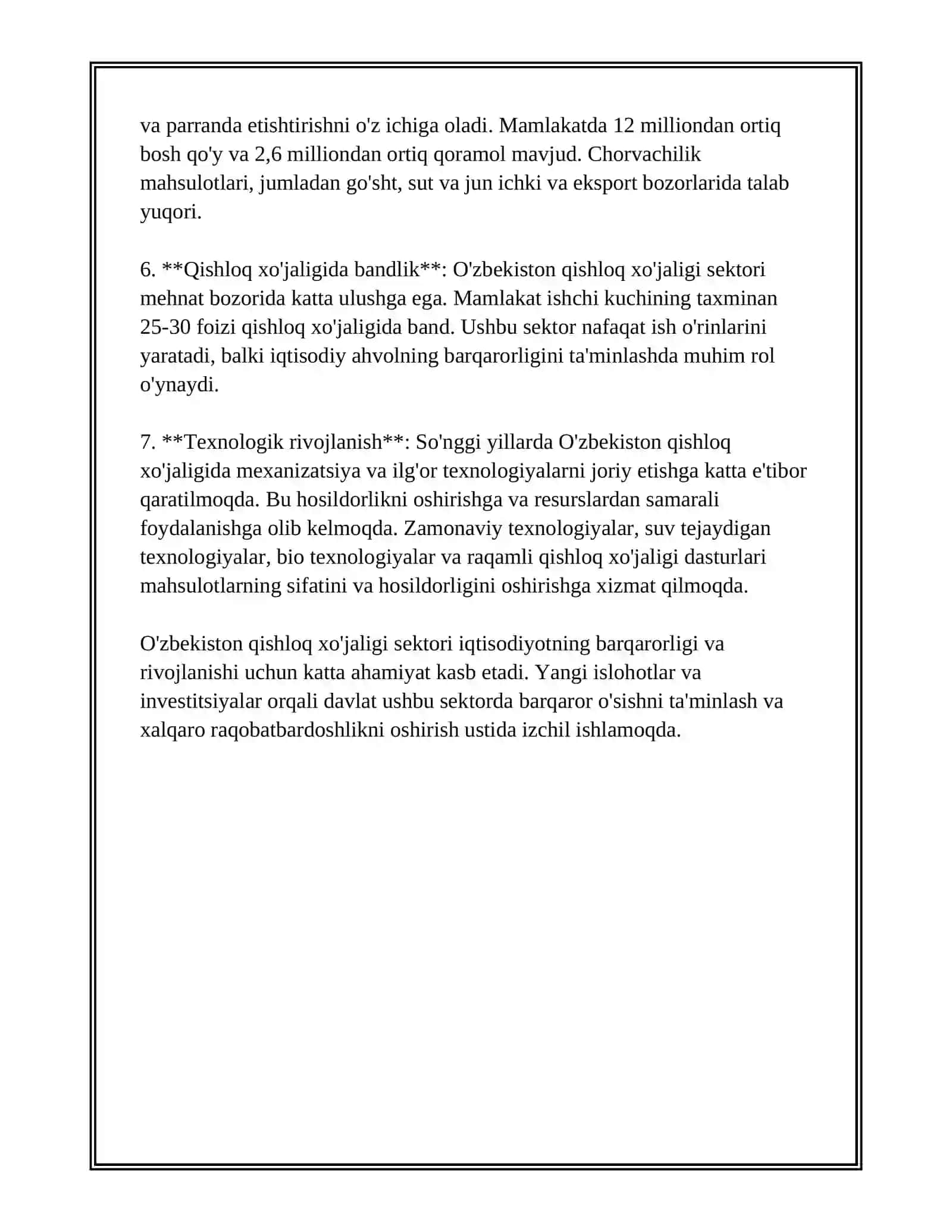 O'ZBEKISTONDA SEKTORLAR FAOLIYATI 4