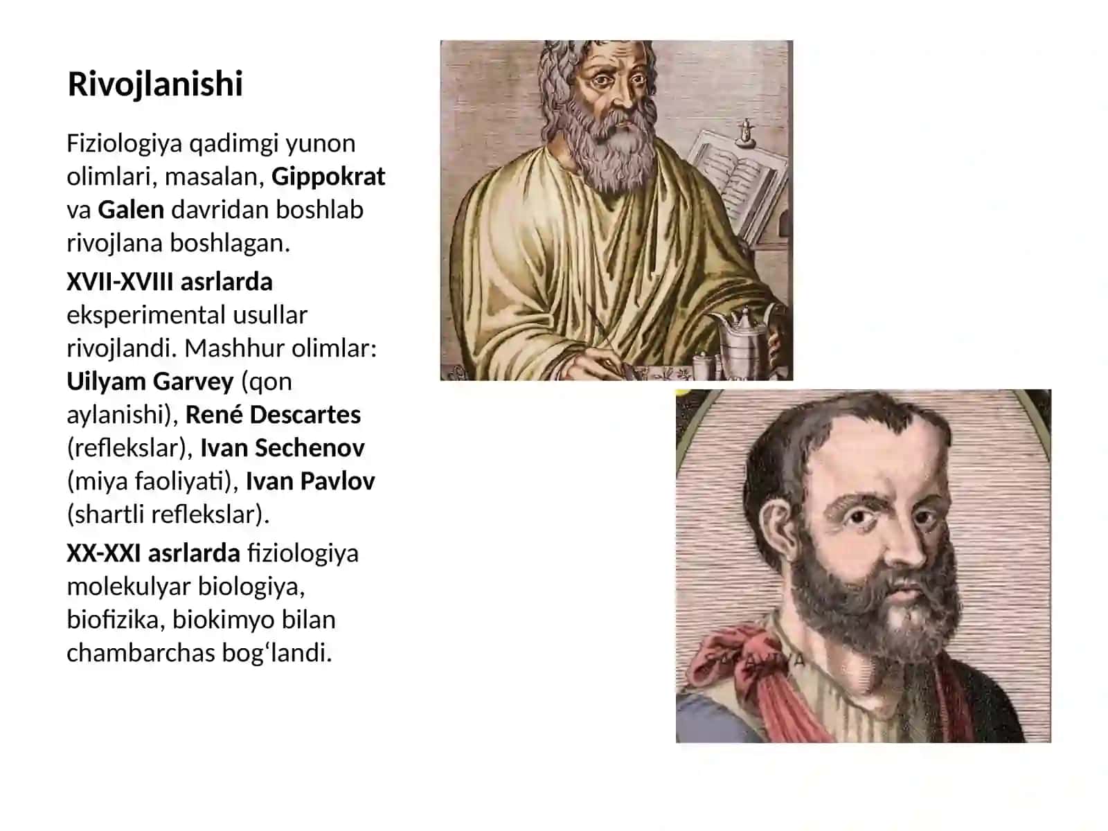 Fiziologiya fani,rivojlanishi,tibbiyotda ahamiyati.Organizmda funksiyalarning boshqarilishi.Organizm 4
