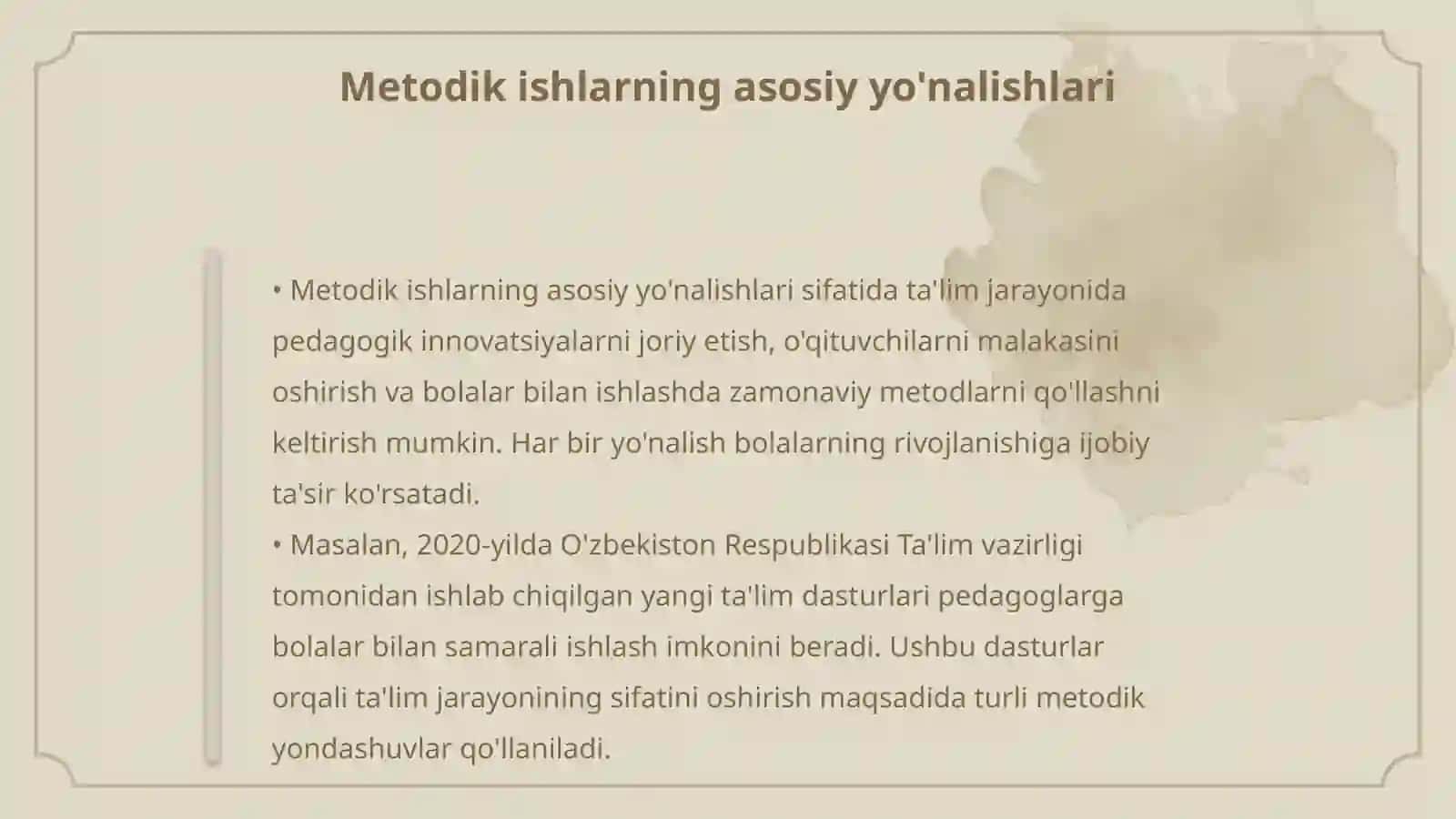 Maktabgacha ta'lim taahkilotida metodik ishlarni tashkil etish shakl va usullari 4