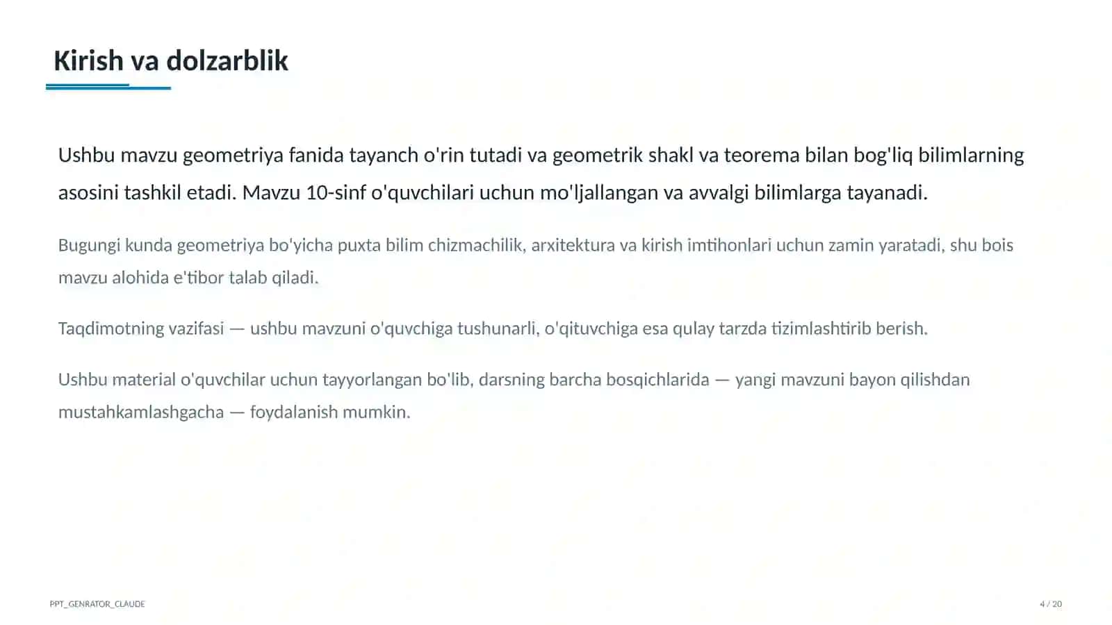 Fazoda perpendikulyarlik: uch perpendikulyar teoremasi (10-sinf) 4