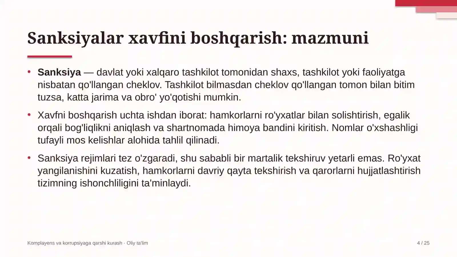 parrandachilik fabrikalarida sanksiyalar xavfini boshqarish 7099 4