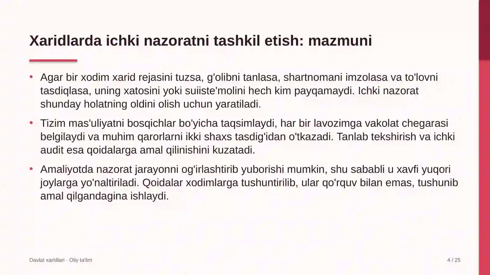 sun'iy yo'ldosh aloqasida xaridlarda ichki nazoratni tashkil etish 9007 4