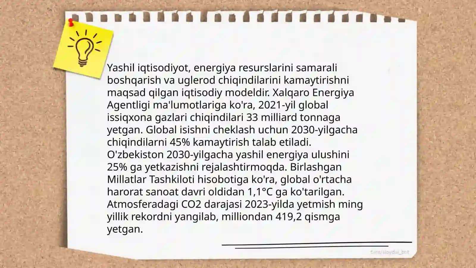 Yashil iqtisodiyotni dunyoga ta'siri 4
