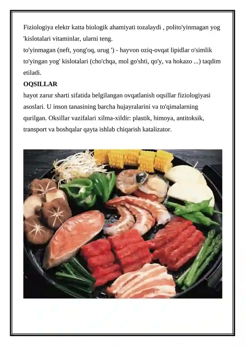 OVQATLANISHNING FIZIOLOGIK ME'YORLARI 4
