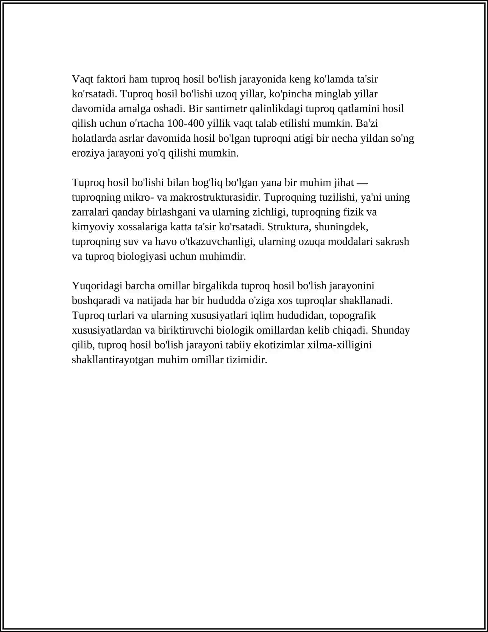 TUPROQNING GENEZI,KLASIFIKATSIYASI VA GEOGRAFIYASI 4