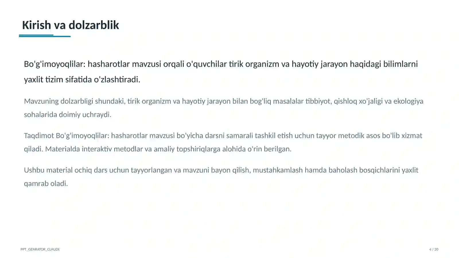 Bo'g'imoyoqlilar: hasharotlar (7-sinf) 4