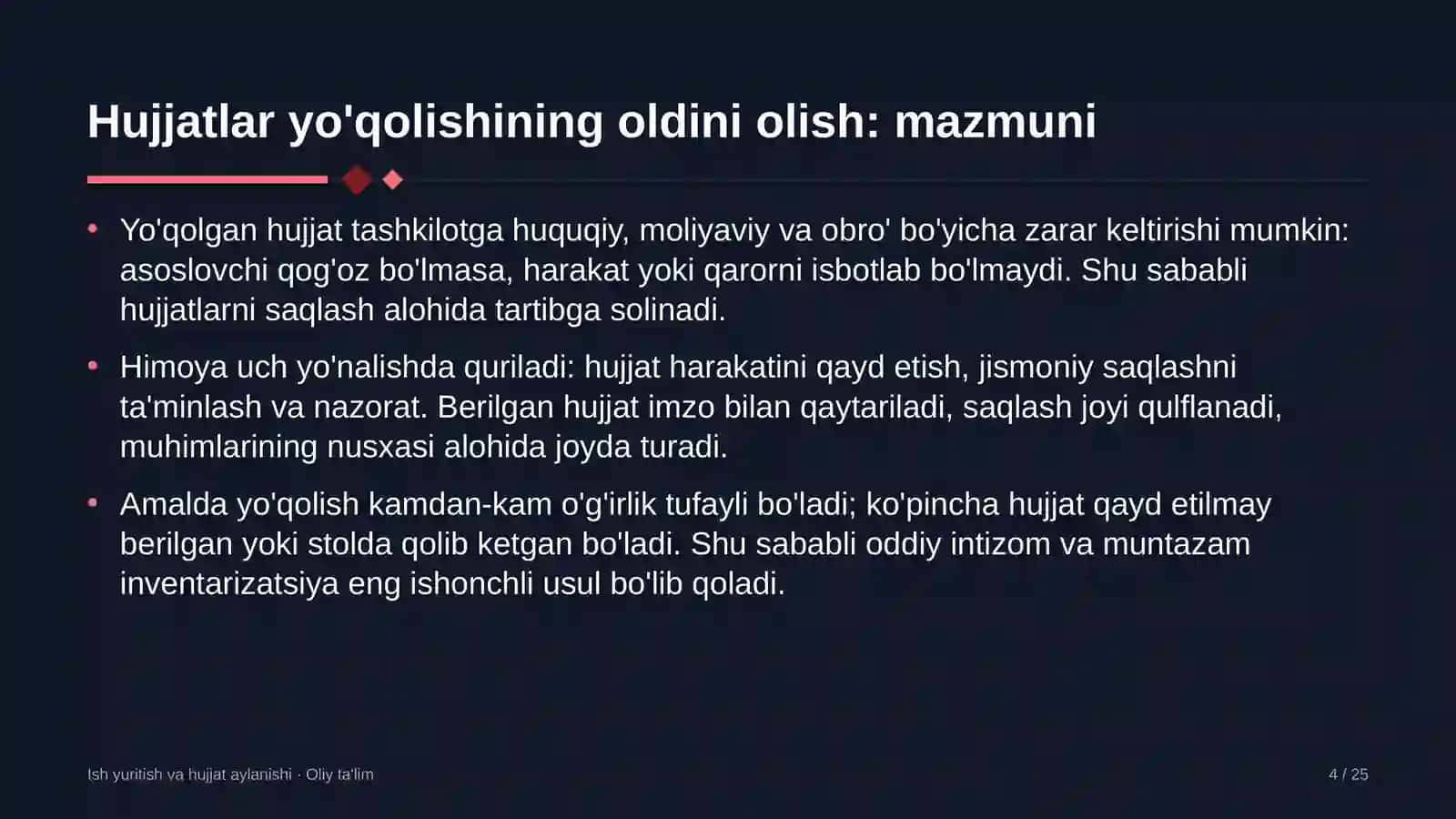 parfyumeriya kosmetika sanoatida hujjatlar yo'qolishining oldini olish 7755 4