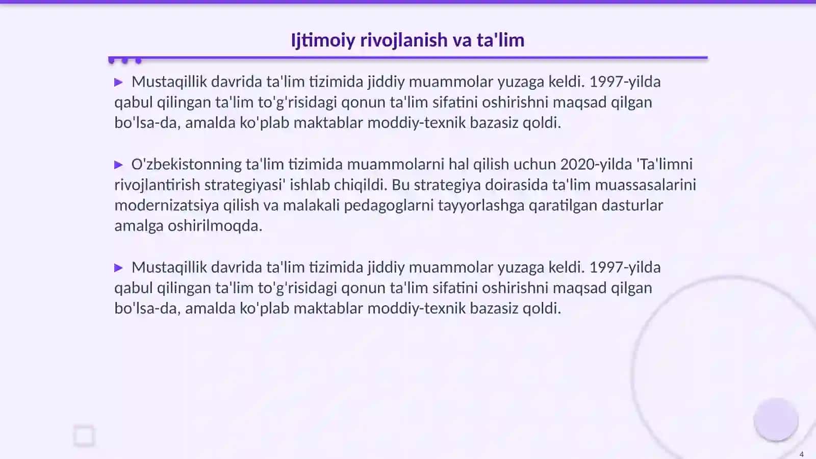 Iqtisodiy barqarorlik muammolari 4