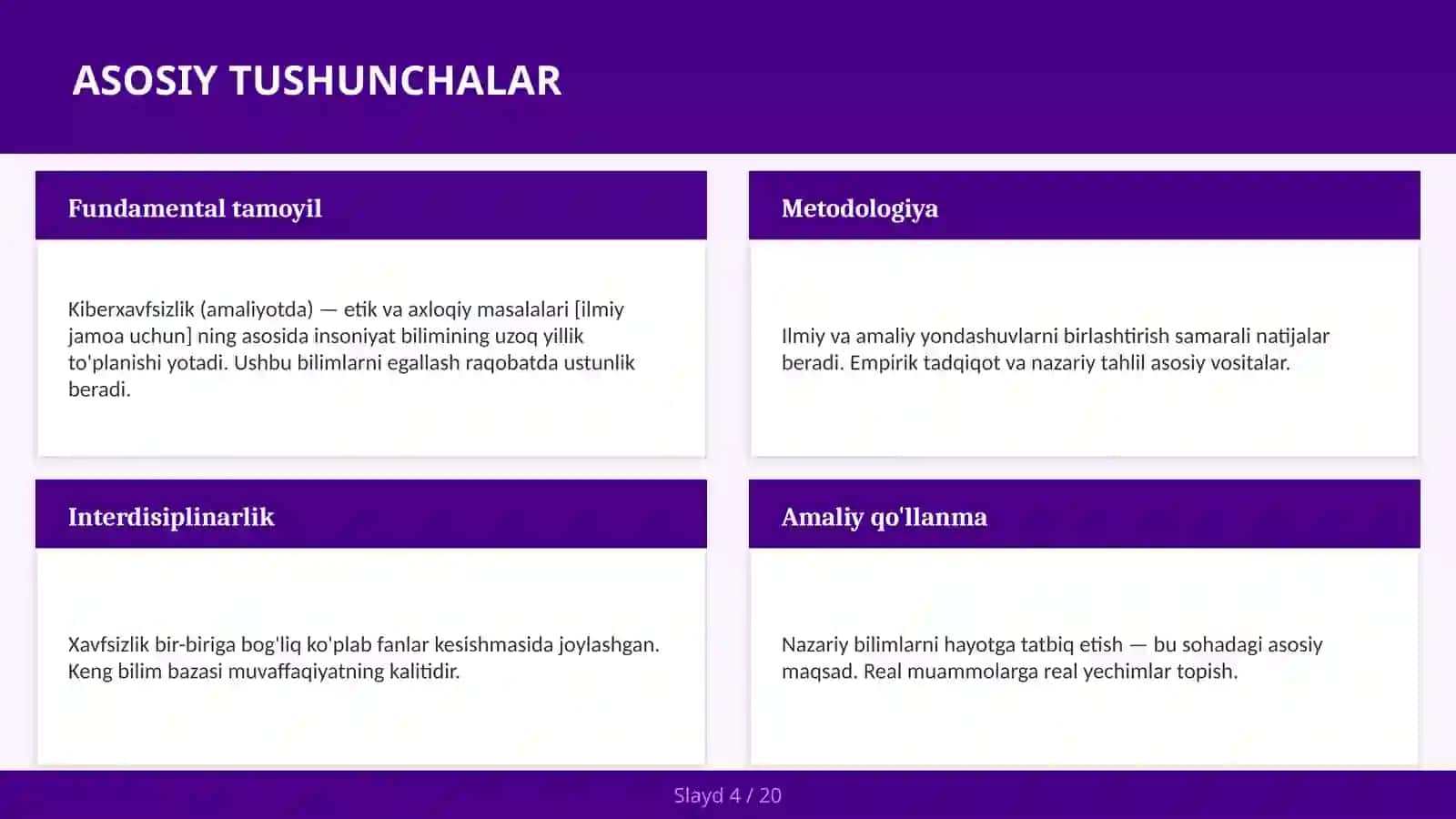 Kiberxavfsizlik (amaliyotda) — etik va axloqiy masalalari [ilmiy jamoa uchun] 4