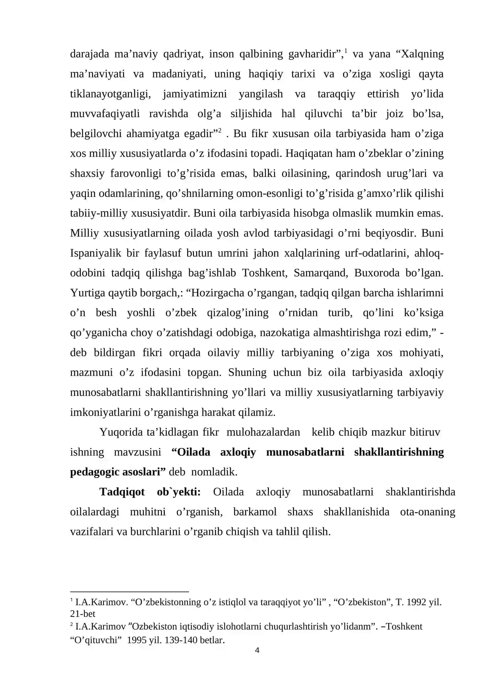Oila munosabatlarini shakllantirish 4