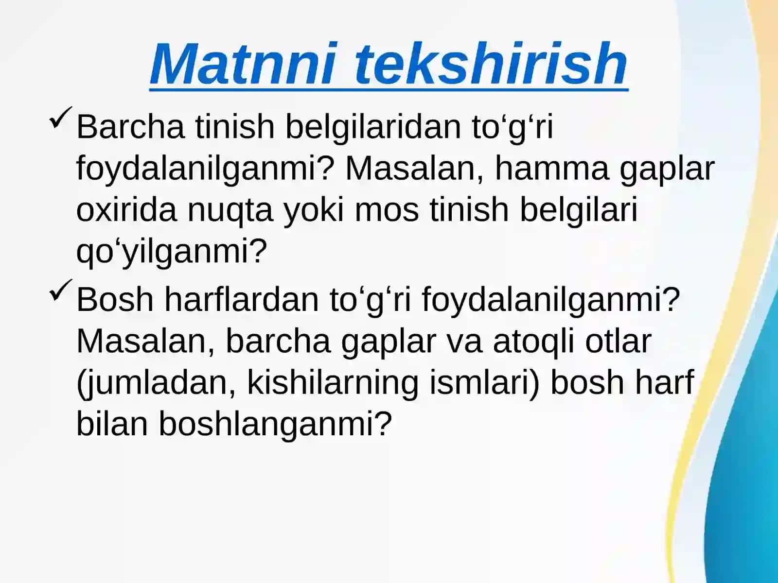 Matnni  tekshirish 4