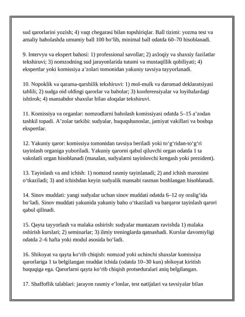 SUDYALARNI SAYLASH VA TAYINLASH TARTIBI 4