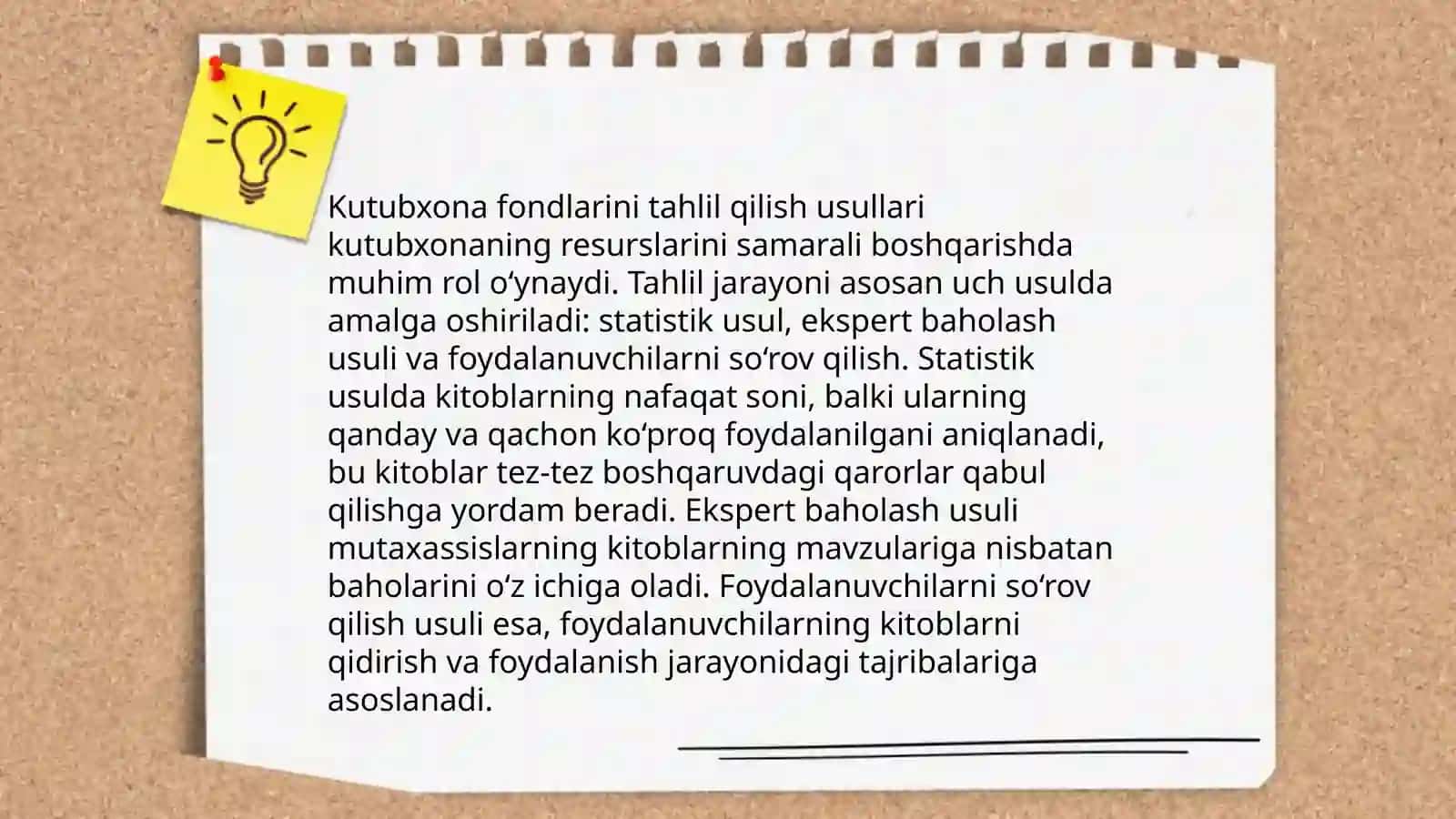 Kutubxona-axborot muassasalari fondlarini bosqichma-bosqich shakllantirish yo'llarini o'rganish 4