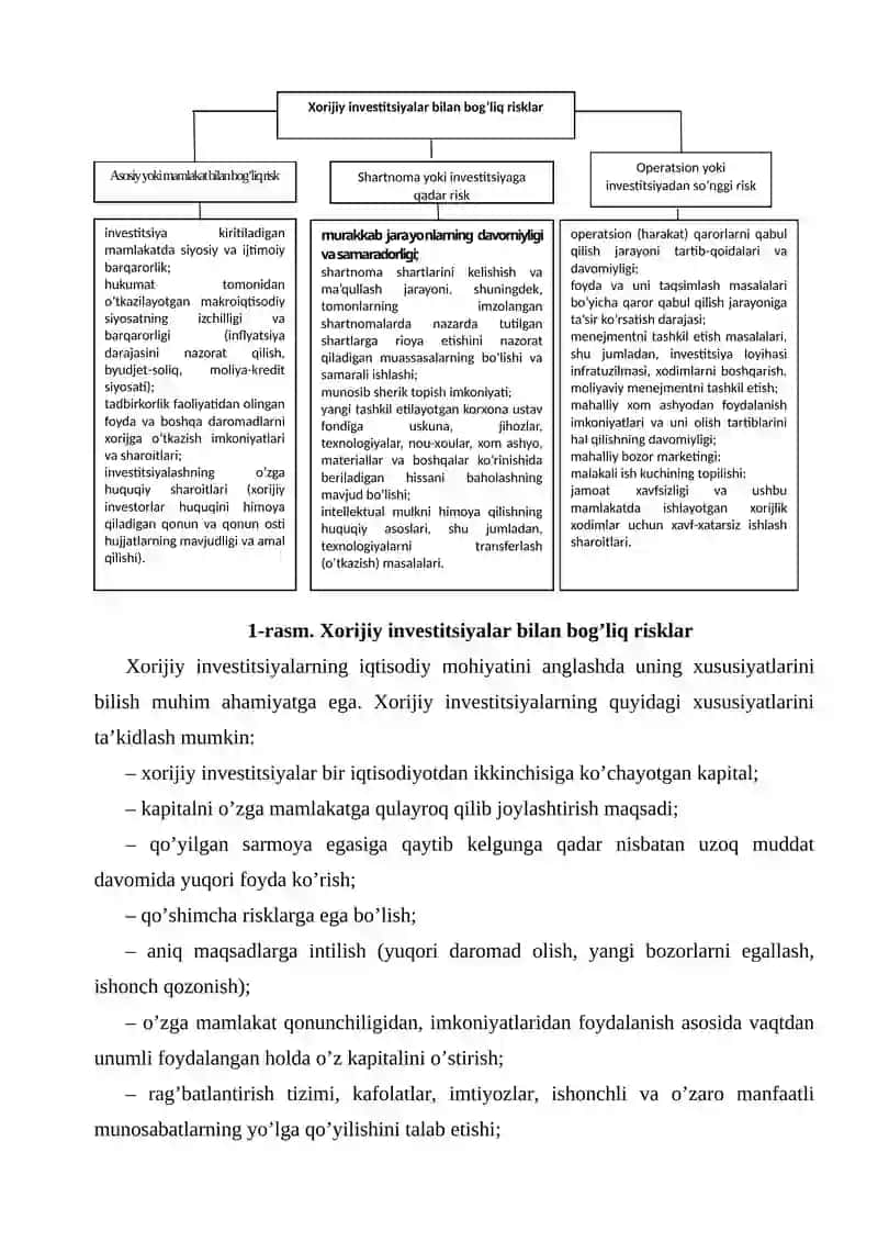Xorijiy investitsiyalarning mazmun-mohiyati va turlari 4