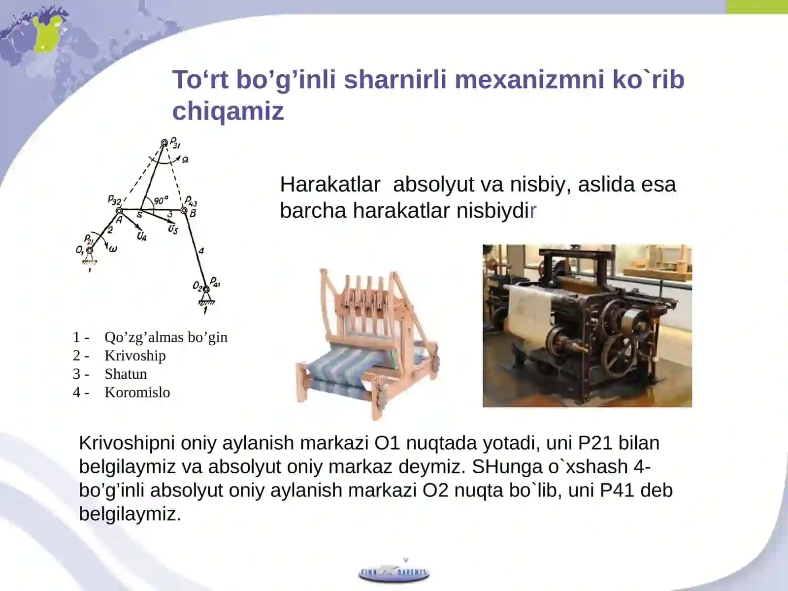 MEXANIZMLARNING KINEMATIK ANALIZI 4