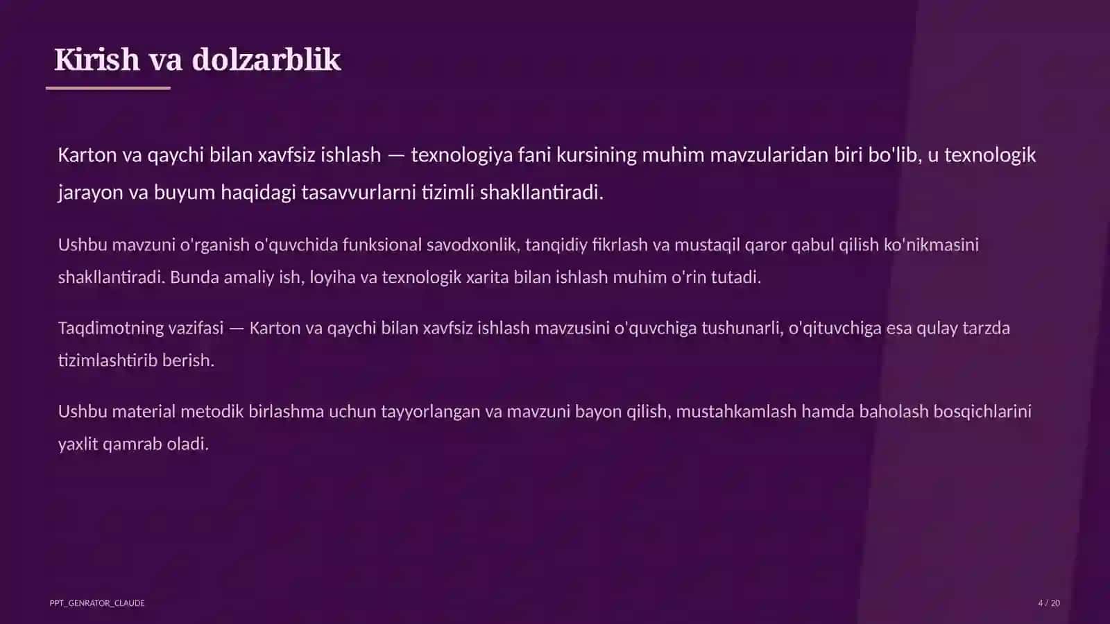 Karton va qaychi bilan xavfsiz ishlash (2-sinf) 4