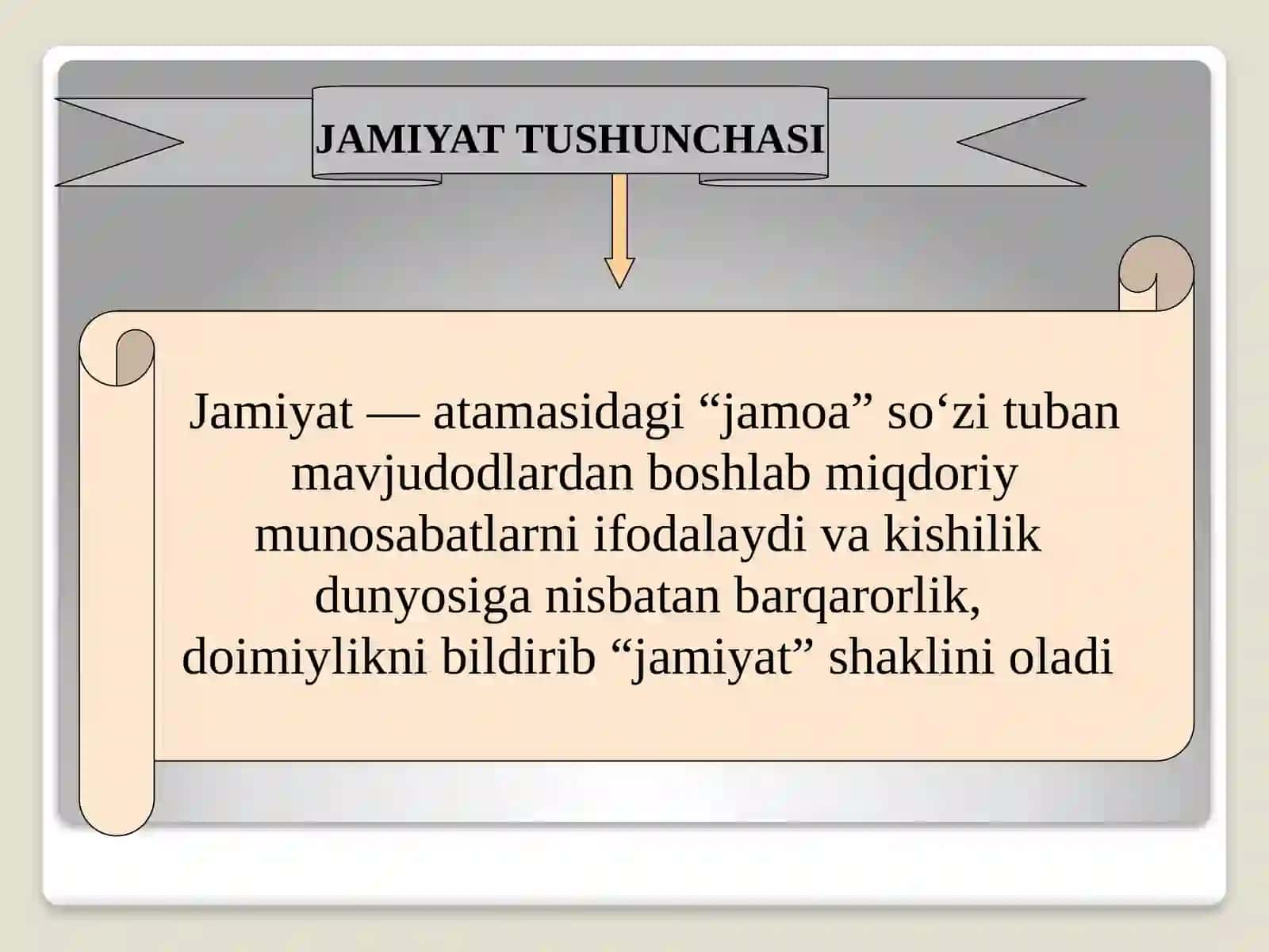 JAMIYAT, INSONVA TARIX FALSAFASI 4