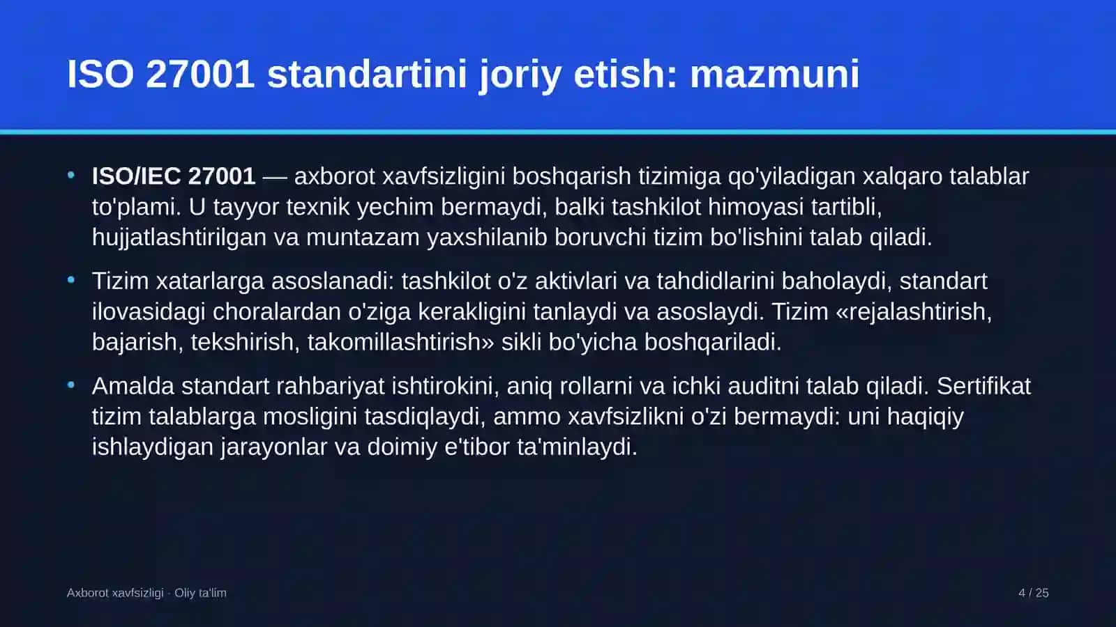 xalqaro turizmda iso 27001 standartini joriy etish 2851 4