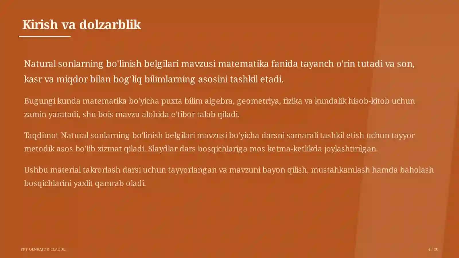 Natural sonlarning bo'linish belgilari (5-sinf) 4