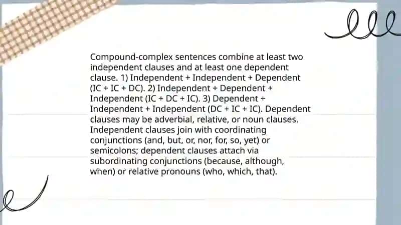 Compound-complex sentences 4