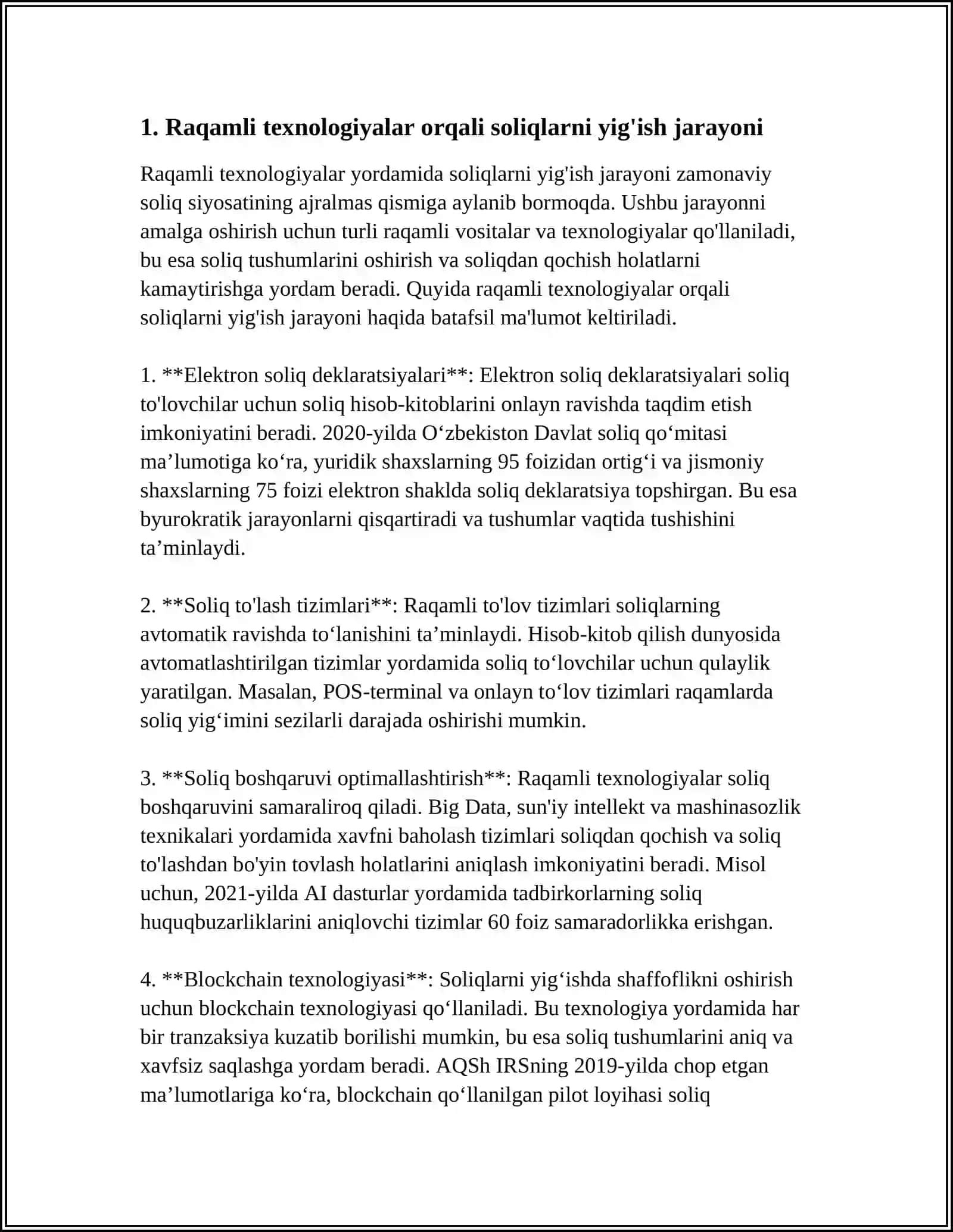 O’ZBEKISTONDA SOLIQ TIZIMINI RAQAMLI TRASFORMATSIYASI 4