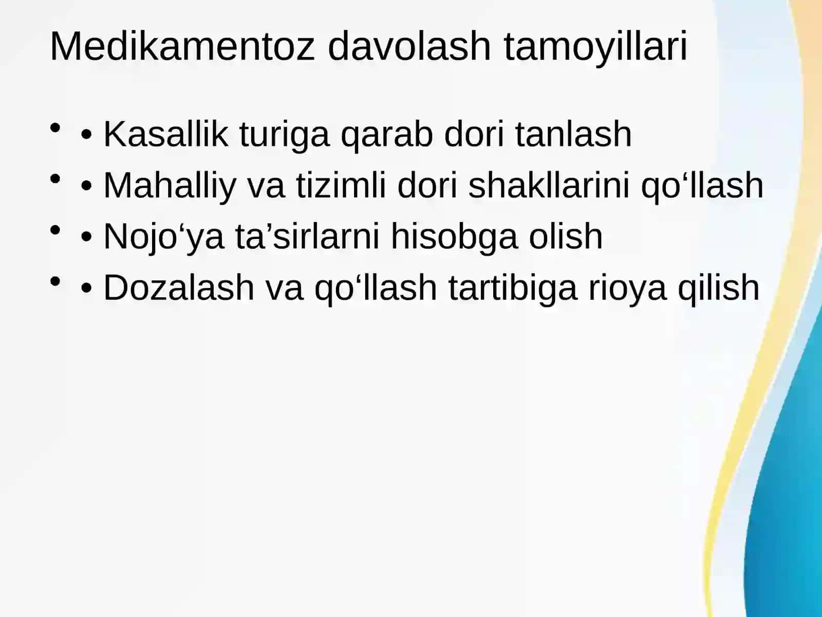 Oftalmologiyada Medikamentoz Davolash Prinsiplari 4