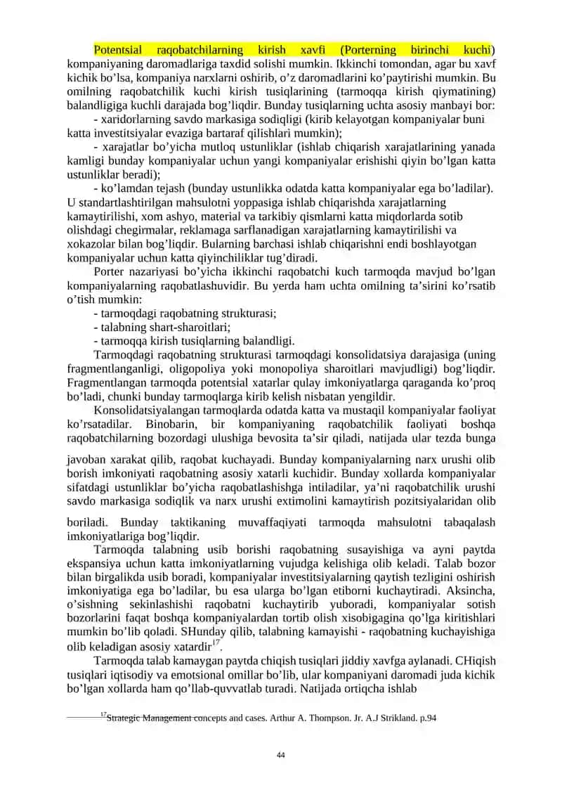 Tarmoqdagi Umumiy Holat Va Undagi Raqobatning Tahlili 4
