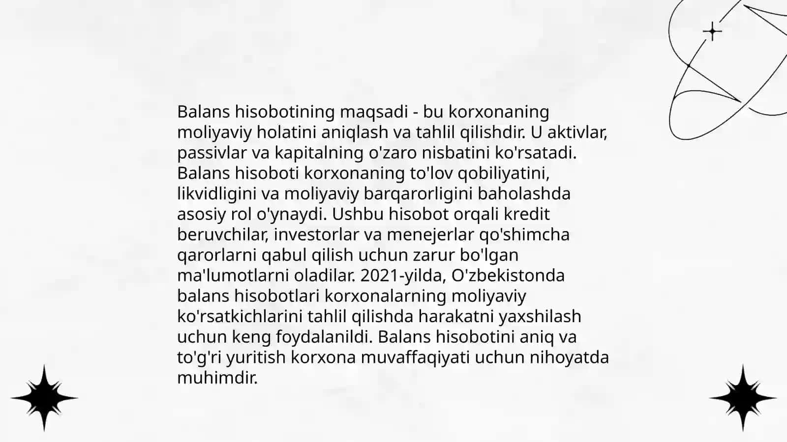 Balans hisoboti tarkibi 4