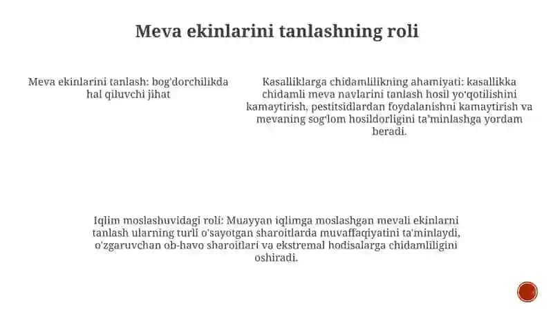 Mevali Ekinlar Seleksiyasining BogʻDorchilikda Tutgan OʻRni Va Jadallashtirishdagi Ahamiyati 4